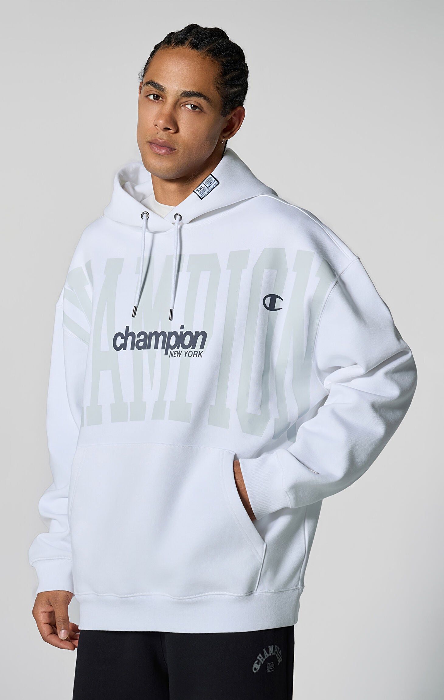 CHAMPION-HOODED SWEATSHIRT Men