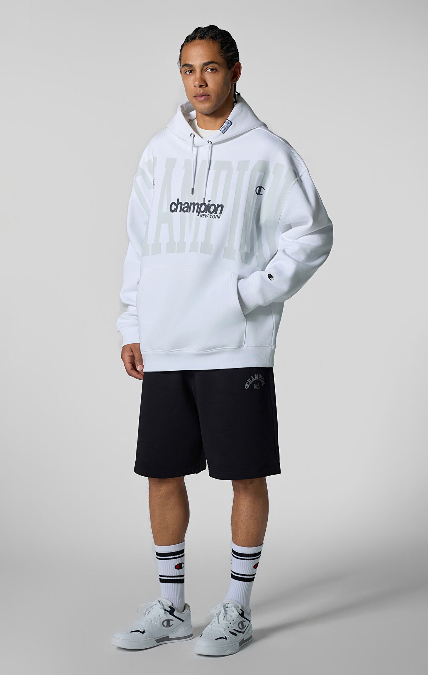 CHAMPION-HOODED SWEATSHIRT Men