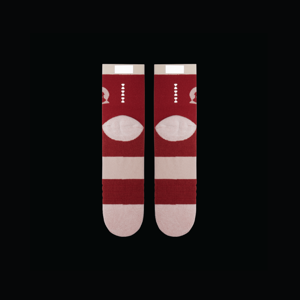 BROOO - BROOO TRAIL I PERFORMANCE LOW CREWSOCKS I BURGUNDY Unisex - Rev Online
