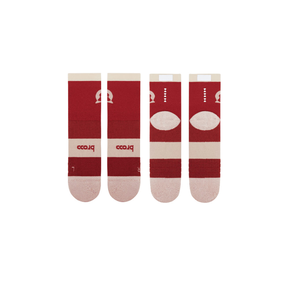 BROOO - BROOO TRAIL I PERFORMANCE LOW CREWSOCKS I BURGUNDY Unisex - Rev Online
