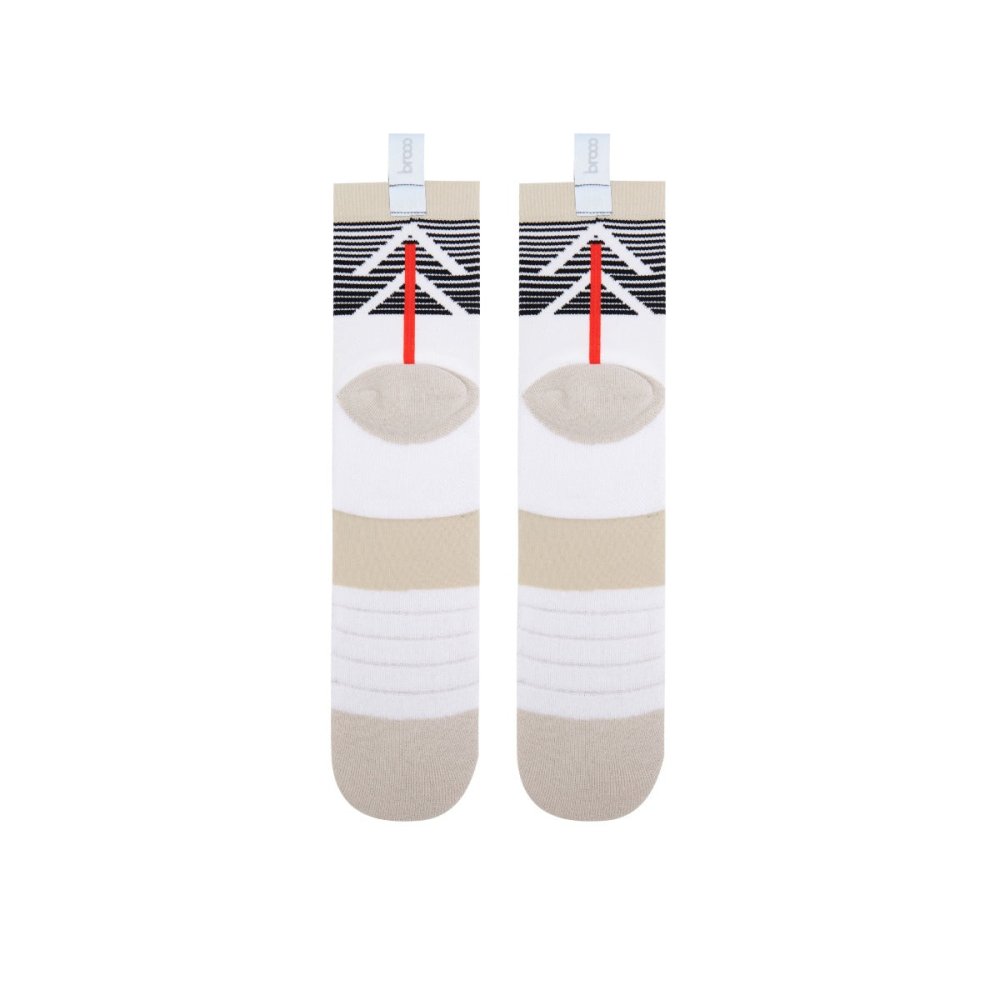 BROOO - TAKEOFF I LOW CREW SOCKS I PEARL WHITE Unisex Unisex - Rev Online