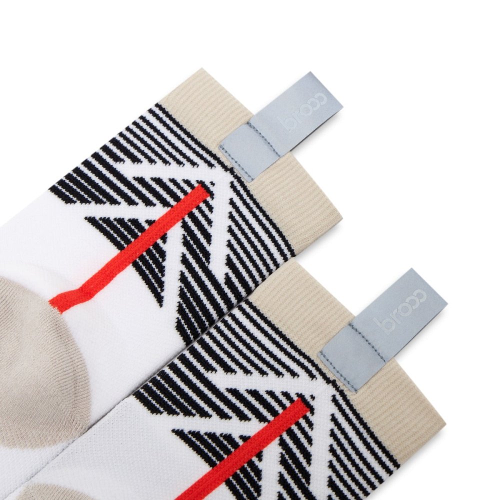 BROOO - TAKEOFF I LOW CREW SOCKS I PEARL WHITE Unisex Unisex - Rev Online