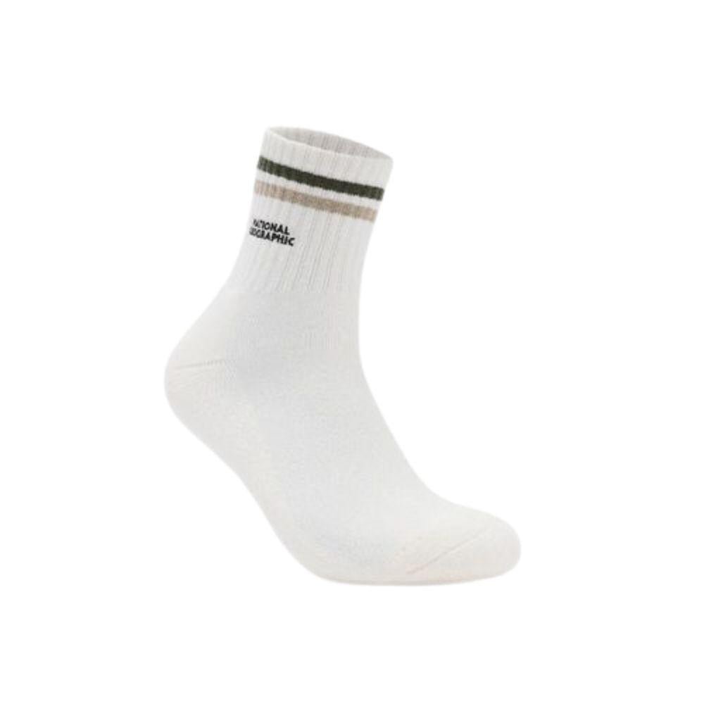 NATIONAL GEOGRAPHIC STRIPE MIDDLE SOCKS ถุงเท้าสำหรับผู้ชายและผู้หญิง - Rev Online