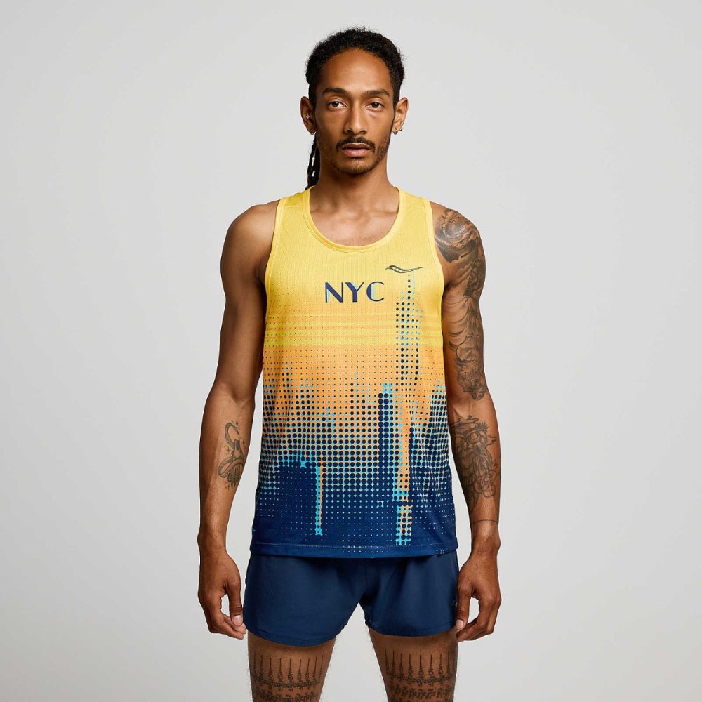 SAUCONY - STOPWATCH GRAPHIC SINGLET Men - Rev Online