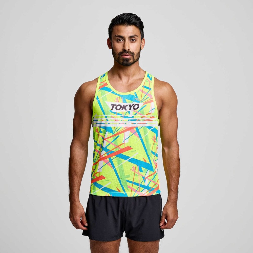SAUCONY - STOPWATCH GRAPHIC SINGLET Men - Rev Online