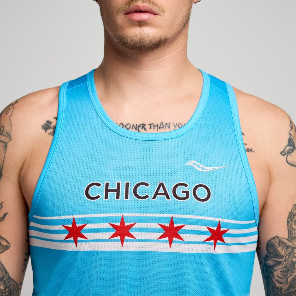 SAUCONY - STOPWATCH GRAPHIC SINGLET Men - Rev Online